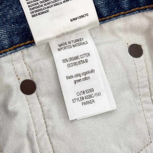 AGOLDE Parker Cutoff Denim Shorts Women’s Size 28 Lowkey Distressed Frayed Hem - Picture 4 of 5